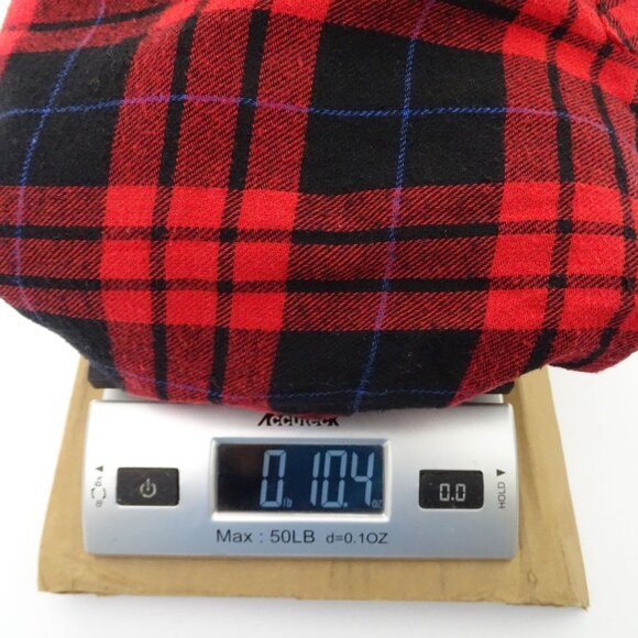 Rosette Red Black Plaid Long Sleeve Button Up Flannel Shirt Women Size L Pockets - Picture 13 of 13